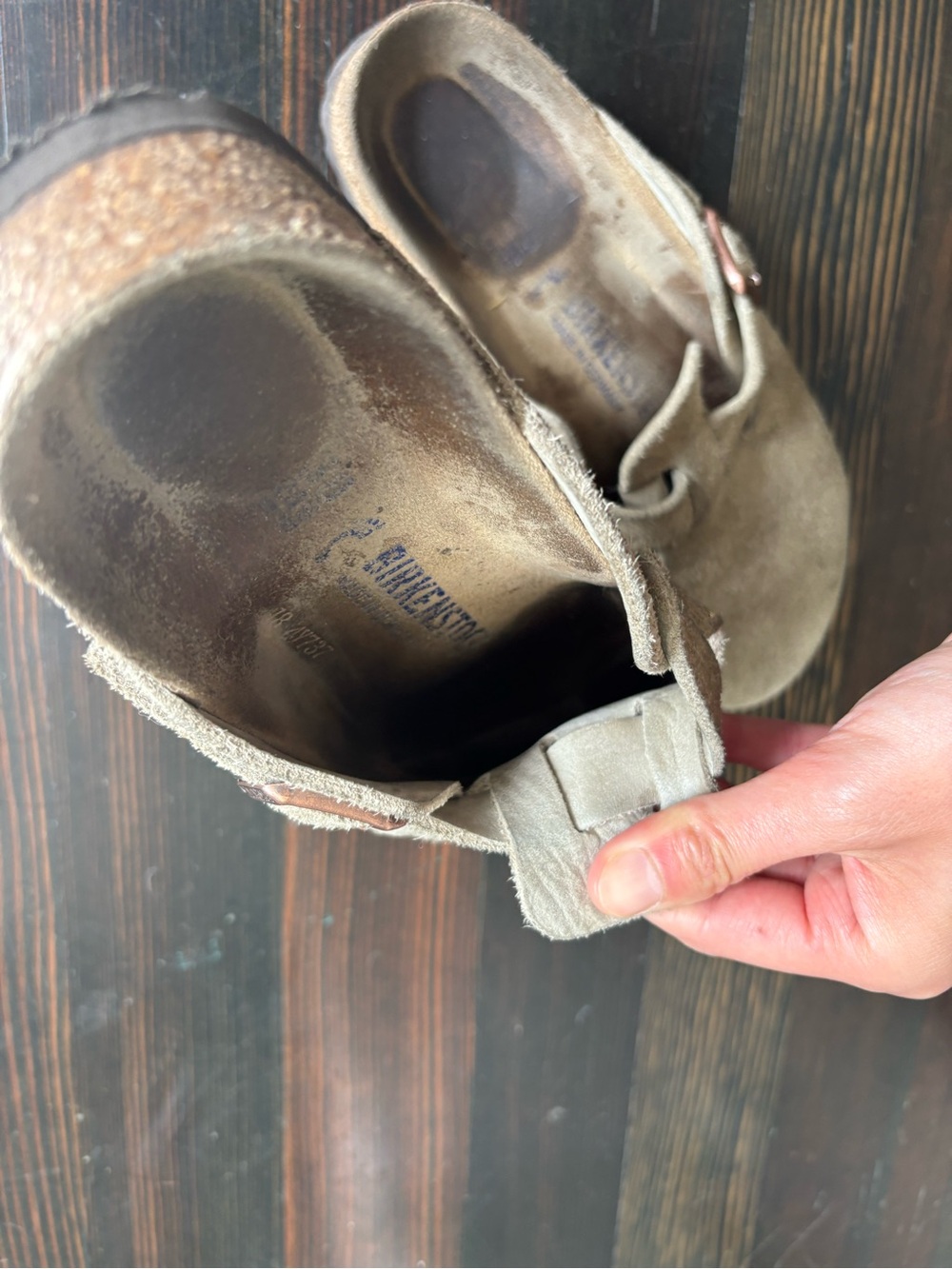 Birkenstock Boston Suede Clogs in Light Brown/Tan size 37 classic leather - Picture 7 of 10